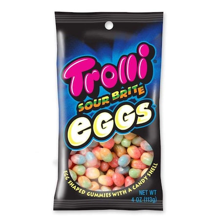 Trolli Sour Brite Eggs Gummi Candy 4 oz. Bag, PK12 PK12 12088